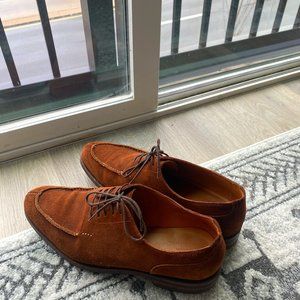 Meermin Split Toe Bluchers in Polo Suede